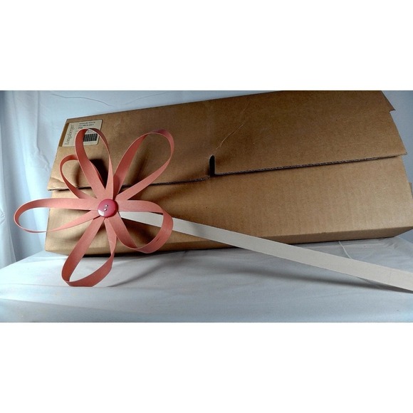 Longaberger Handmade Horizon of Hope Pink Button Flower - Set of 2 NIB - Picture 2 of 7